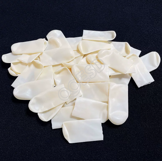 Halogen-Free Cut-Rim Latex Finger Cots - Anti-Allergene, Silicon-Free & Sulfur-Free ESD Protective Finger Covers