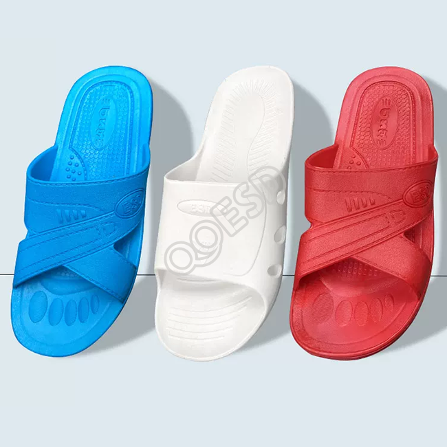 ESD Safe Cleanroom Slippers Lightweight Soft Sole Unisex Anti Static Work Shoes for SMT Electronics and Food Production