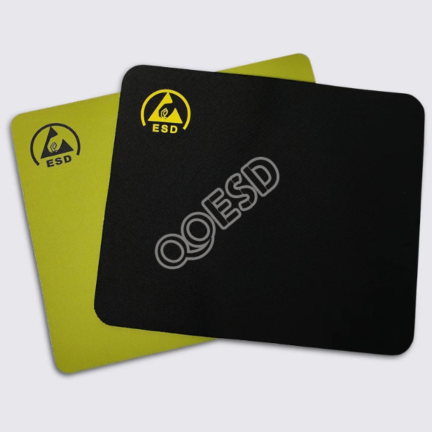 ESD Anti-Static Mouse Pad Non-Slip Rubber Base Smooth Surface Dustproof Mat Unisex for Electronics Factory Cleanroom & Lab Office