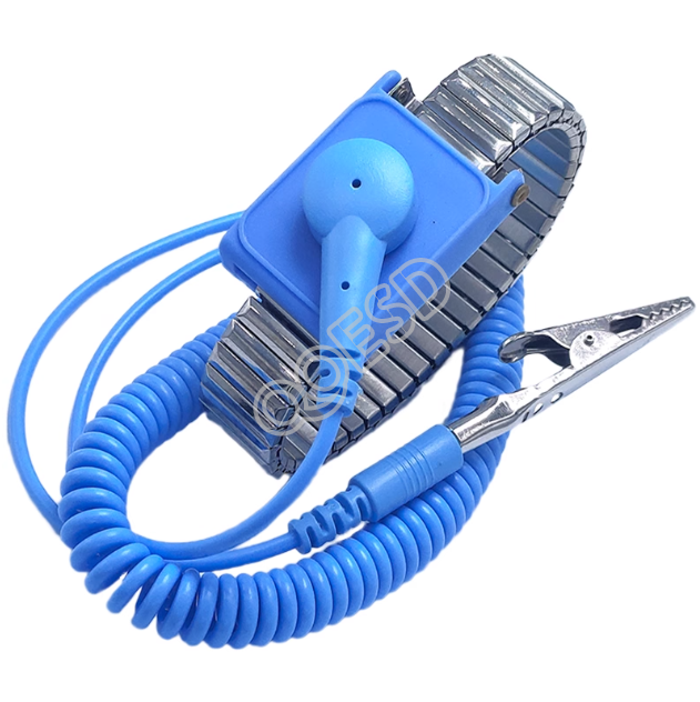 Stainless Steel Anti Static ESD Wrist Strap - Metal Grounding Wristband for Factory Workshop & Electronics Repair