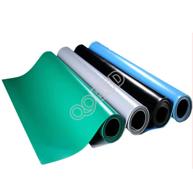 Eco-Friendly Anti-Static ESD Table Mat High Temperature Resistant Green Rubber Bench Mat