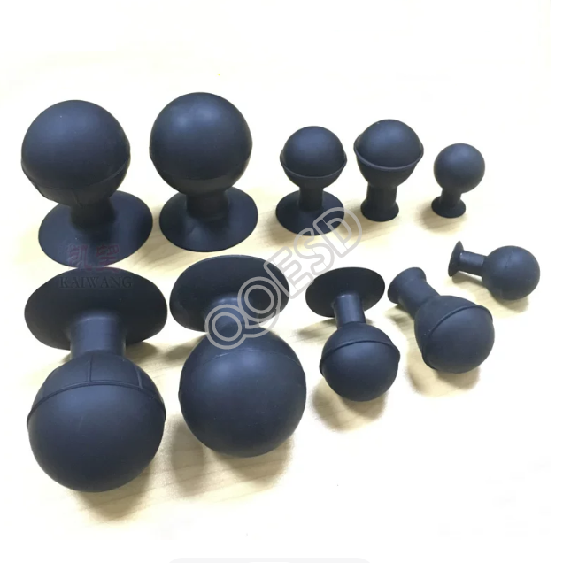 Non-Marring ESD Anti-Static Black Vacuum Suction Ball (20mm / 30mm / 40mm / 50mm / 58mm / 65mm) - Suction Bulb Tool for Optics, Glass & Coffee Cleaning