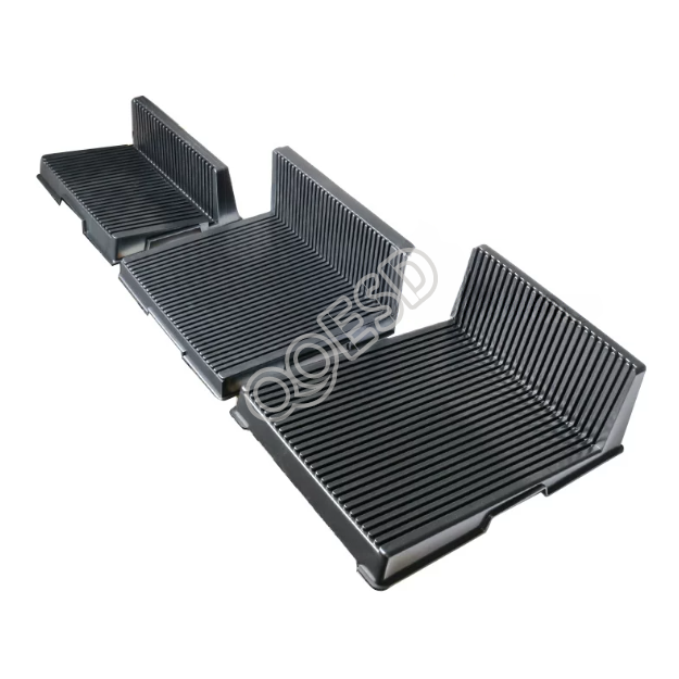 ESD L-Type PCB Storage Rack, Black SMT Circuit Board Holder, Anti-Static PCB Tray for PCB Board Handling