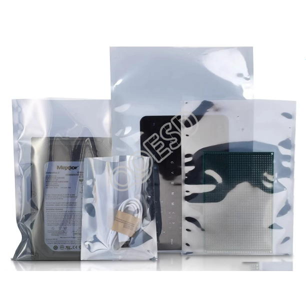 ESD Flat Anti-Static Shielding Bags, Sealed Packaging Pouches for Motherboards, Hard Drives & Electronic Components